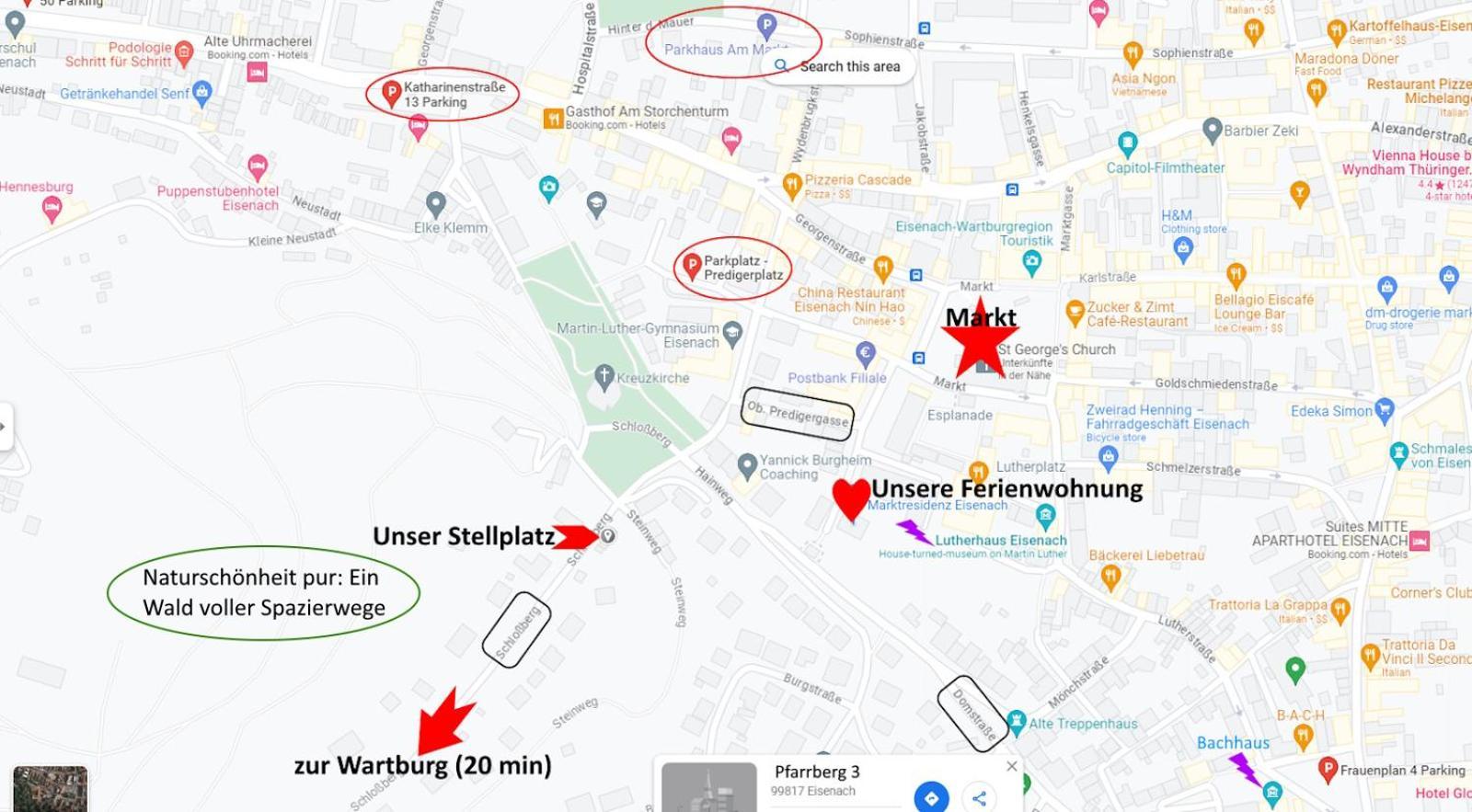 Marktresidenz Eisenach- Stilvolle Maisonette Mit 3 Zimmern Und 2 Baedern Luaran gambar